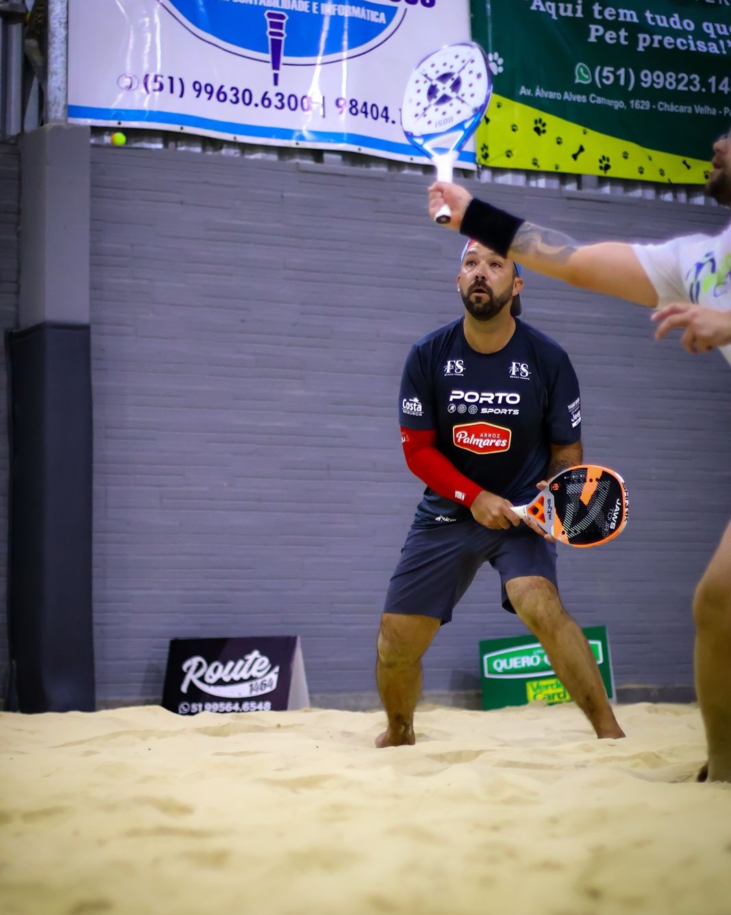 Participante do Torneio Porto Sports de Beach Tennis em Palmares do Sul.